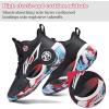 imageJMFCHI Kids Basketball Shoes Hightop Sports Shoes Sneakers Durable Laceup NonSlip Running Shoes Secure for Little Kids Big Kids and Boys GirlsBlack8273