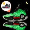 imageJMFCHI Kids Basketball Shoes Hightop Sports Shoes Sneakers Durable Laceup NonSlip Running Shoes Secure for Little Kids Big Kids and Boys GirlsBlack8272