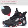 imageJMFCHI Kids Basketball Shoes Hightop Sports Shoes Sneakers Durable Laceup NonSlip Running Shoes Secure for Little Kids Big Kids and Boys GirlsBlack8273