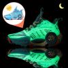 imageJMFCHI Kids Basketball Shoes Hightop Sports Shoes Sneakers Durable Laceup NonSlip Running Shoes Secure for Little Kids Big Kids and Boys GirlsBlue8272