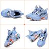 imageJMFCHI Kids Basketball Shoes Hightop Sports Shoes Sneakers Durable Laceup NonSlip Running Shoes Secure for Little Kids Big Kids and Boys GirlsBlue8273