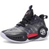 imageJMFCHI Kids Basketball Shoes Hightop Sports Shoes Sneakers Durable Laceup NonSlip Running Shoes Secure for Little Kids Big Kids and Boys GirlsBlack8272