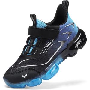 imageJMFCHI Boys Girls Kids Sneakers Knitted Mesh Sports Shoes Breathable Lightweight Running Shoes for Kids Fashion Athletic Casual ShoesBlackBlue8275qd