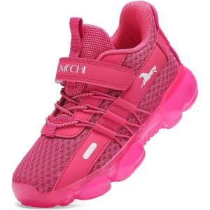 imageJMFCHI Boys Girls Kids Sneakers Knitted Mesh Sports Shoes Breathable Lightweight Running Shoes for Kids Fashion Athletic Casual ShoesDark Pink8100