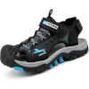 imageJMFCHI Boys Girls Sports Sandals Summer Kids Closed Toe Outdoor Sandals Athletic Water Shoes Sandals Child Pool Beach Sandals Quick Drying Slip Resistant8125black Blue