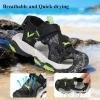 image:imageJMFCHI Boys Girls Sports Sandals Summer Kids Closed Toe Outdoor Sandals Athletic Water Shoes Sandals Child Pool Beach Sandals Quick Drying Slip Resistant8297blackGreen
