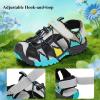 image:imageJMFCHI Boys Girls Sports Sandals Summer Kids Closed Toe Outdoor Sandals Athletic Water Shoes Sandals Child Pool Beach Sandals Quick Drying Slip Resistant8009blackGreyLlght Green