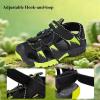 image:imageJMFCHI Boys Girls Sports Sandals Summer Kids Closed Toe Outdoor Sandals Athletic Water Shoes Sandals Child Pool Beach Sandals Quick Drying Slip Resistant8009blackGreen