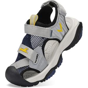image:imageJMFCHI Boys Girls Sports Sandals Summer Kids Closed Toe Outdoor Sandals Athletic Water Shoes Sandals Child Pool Beach Sandals Quick Drying Slip Resistant8297beigeBlackYellow