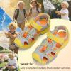 image:imageJMFCHI Boys Girls Sports Sandals Summer Kids Closed Toe Outdoor Sandals Athletic Water Shoes Sandals Child Pool Beach Sandals Quick Drying Slip Resistant8009greyYellow