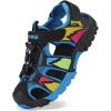 image:imageJMFCHI Boys Girls Sports Sandals Summer Kids Closed Toe Outdoor Sandals Athletic Water Shoes Sandals Child Pool Beach Sandals Quick Drying Slip Resistant8009blackDark Blue