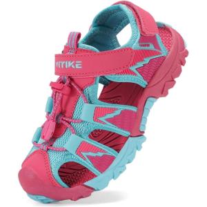 image:imageJMFCHI Boys Girls Sports Sandals Summer Kids Closed Toe Outdoor Sandals Athletic Water Shoes Sandals Child Pool Beach Sandals Quick Drying Slip Resistant8009light BlueDark Pink