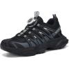 image:imageJMFCHI Kids Wide Toe Box Sneakers Boys Girls Breathable Lightweight Athletic Trail Running Shoes for Toddler Little Kid Big KidBlackGrey8185q
