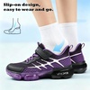 image:imageJMFCHI Kids Sneakers Boys Girls Tennis Running Shoes Outdoor Hiking Sneaker for Boys Athletic BreathableBlackPurple8267