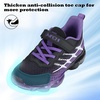 image:imageJMFCHI Kids Sneakers Boys Girls Tennis Running Shoes Outdoor Hiking Sneaker for Boys Athletic BreathableBlackPurple8267
