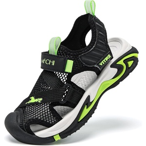 image:imageJMFCHI Boys Sandals Kids Sports Sandals Outdoor Sandals Hiking Athletic ClosedToe Beach Sandals Girls Summer Pool shoes Water shoes QuickDrying for Toddler Little Kid Big Kid8175blackGreen