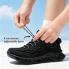 image:imageJMFCHI Boys Girls Kids Sneakers Knitted Mesh Sports Shoes Breathable Lightweight Running Shoes for Kids Fashion Athletic Casual ShoesAll Black8108