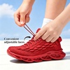 image:imageJMFCHI Boys Girls Kids Sneakers Knitted Mesh Sports Shoes Breathable Lightweight Running Shoes for Kids Fashion Athletic Casual ShoesAll Red8108