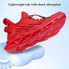 image:imageJMFCHI Boys Girls Kids Sneakers Knitted Mesh Sports Shoes Breathable Lightweight Running Shoes for Kids Fashion Athletic Casual ShoesAll Red8108