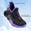 image:imageJMFCHI Boys Girls Kids Sneakers Knitted Mesh Sports Shoes Breathable Lightweight Running Shoes for Kids Fashion Athletic Casual ShoesBlackPurple8108
