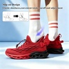 image:imageJMFCHI Boys Girls Kids Sneakers Knitted Mesh Sports Shoes Breathable Lightweight Running Shoes for Kids Fashion Athletic Casual ShoesRedBlack8108