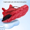image:imageJMFCHI Boys Girls Kids Sneakers Knitted Mesh Sports Shoes Breathable Lightweight Running Shoes for Kids Fashion Athletic Casual ShoesRedBlack8108