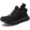 image:imageJMFCHI Boys Girls Kids Sneakers Knitted Mesh Sports Shoes Breathable Lightweight Running Shoes for Kids Fashion Athletic Casual ShoesAll Black8108