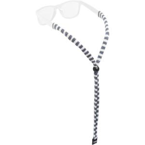 imageChums Original Cotton Safety Eyewear RetaineUnisex Keeper for SunglassesAdjustable Fit ampamp Made in USA StandardEnd SizeGrayWhite Stripe