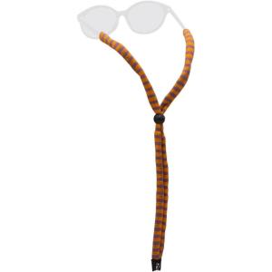 imageChums Original Cotton Safety Eyewear RetaineUnisex Keeper for SunglassesAdjustable Fit ampamp Made in USA StandardEnd SizeOrange  Purple Stripe