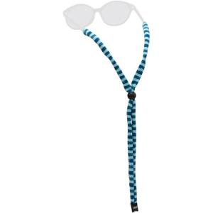 imageChums Original Cotton Safety Eyewear RetaineUnisex Keeper for SunglassesAdjustable Fit ampamp Made in USA StandardEnd SizeSky  Blue Stripe