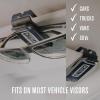 imageChums Glasshopper Clip  Metal Sun Visor Glasses Holder for Vehicles  Car Truck or SUV Sunglasses Mount Attachment BlackSilver