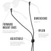 imageChums Slip Fit Rope Glasses Retainer  Unisex Adjustable Eyewear Holder Sunglasses StrapBlack