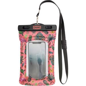 imageChums Floating Phone Case with Lanyard  Touchscreen Compatible Waterproof Phone Case ampamp Pouch Rainbow Tie DyePink Tropical Tiki