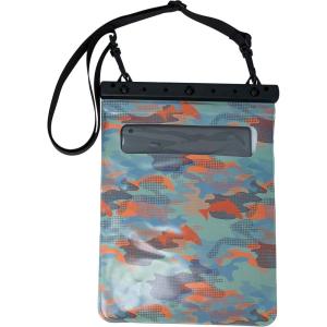 imageChums Splash Bag Tablet  Tablet ampamp Ipad Holder  Large Electronics Storage Dry Bag WLock Closure ampamp Touchscreen CapabilityFish Camo Blue