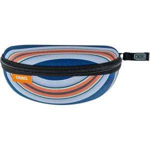 imageChums Transporter Hardshell  Hard Sided Protective Sunglasses CaseBlueOrange Stripe
