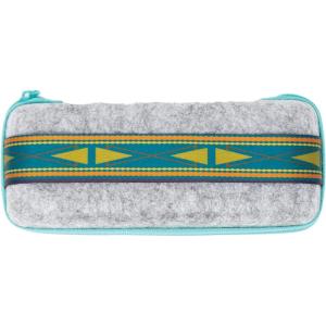 imageChums Upcycled Felt Case for Sunglasses ampamp Eyeglasses  WaterResistant Holder ampamp Scratch Free Lens Protection wZipperGreyAqua