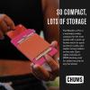 imageChums Bandit LoPro Minimalist Wallet  Compact RFID Wallet with Keyring ampamp Elastic Strap for Cash LimeBlueRoyalRustBurgundyTan