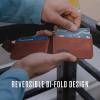 imageChums Bandit unisexadult BiFold Polyester Wallet  Slim Reversible Card ID and Money Holder OrangeTanNavy mageneticBlack