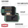 imageChums Bandit unisexadult BiFold Polyester Wallet  Slim Reversible Card ID and Money Holder OrangeTanNavy mageneticGreen Leaves
