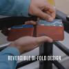 imageChums Bandit unisexadult BiFold Polyester Wallet  Slim Reversible Card ID and Money Holder OrangeTanNavy mageneticTree Waves