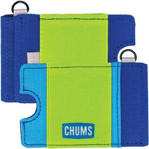 imageChums Bandit LoPro Minimalist Wallet  Compact RFID Wallet with Keyring ampamp Elastic Strap for Cash LimeBlueRoyalLimeBlueRoyal