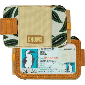 imageChums Bandit unisexadult BiFold Polyester Wallet  Slim Reversible Card ID and Money Holder OrangeTanNavy mageneticGreen Leaves