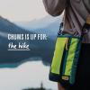 imageChums Indio Sling Bag  Compact Nylon Crossbody Bag for Everyday  Travel Essentials Purse wRemovable ampamp Adjustable StrapsGreyOrangeteal