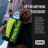 imageChums Indio Sling Bag  Compact Nylon Crossbody Bag for Everyday  Travel Essentials Purse wRemovable ampamp Adjustable StrapsGreyOrangeteal