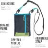 imageChums Indio Sling Bag  Compact Nylon Crossbody Bag for Everyday  Travel Essentials Purse wRemovable ampamp Adjustable StrapsGreyOrangeteal