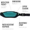 imageChums Neo Pocket Waist Pack  Compact Neoprene Belt Bag for Men ampamp Women  Slim Minimalist Fanny Pack  Water Resistant ampamp Adjustable  TealBlack