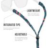 imageChums Original Patterns Eyewear Retainer  Printed Unisex Sunglasses Keeper StrapBlueWhite Ticking Stripe