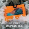 imageChums Shuttle Splash Sack  Packable ampamp Portable Waterproof Dry Bag for the Outdoors ampamp On the Water  Fish Camo BlueOrange