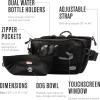 imageChums Trail Dawg Waist Pack  Unisex Water Resistant Fanny Pack with multiple Storage Pockets  Dog friendly for Travel Hiking ampamp Running  BlackGrey Abstract