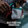 imageChums Trail Jam Waist Pack  Tactical Belt Bag and Convertible Crossbody Bag with Zipper Pockets For Running Hiking and Travel  BlackGreyOrangeTeal